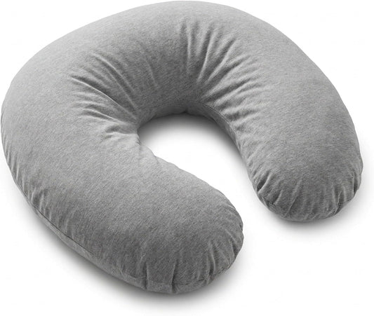 Deluxecomfort Jersey Knit Cover for U-Shaped Body Pillow - Soft Stain-Resistant Replacement Case, Machine Washable, Full, Grey